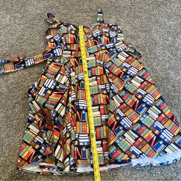 Eva Rose Book Dress teacher, school, fun, whimsical, sweetheart neckline, straps - Picture 9 of 15